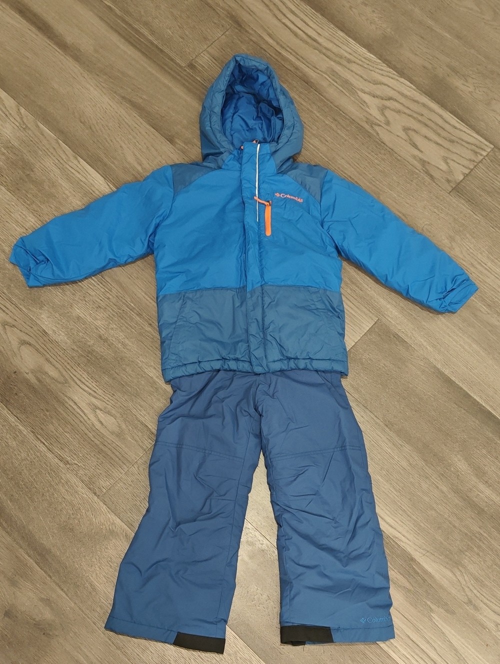 Columbia Bright Blue Two-Tone Kids' Snow Suit with Hood